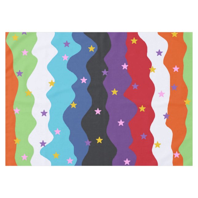 Mantel Groovy Celestial Stripe Bold Colorful Resumen (Frente (Horizontal))