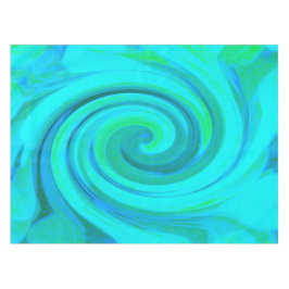 Mantel Groovy Guay Resumen Aqua Liquid Art Swirl