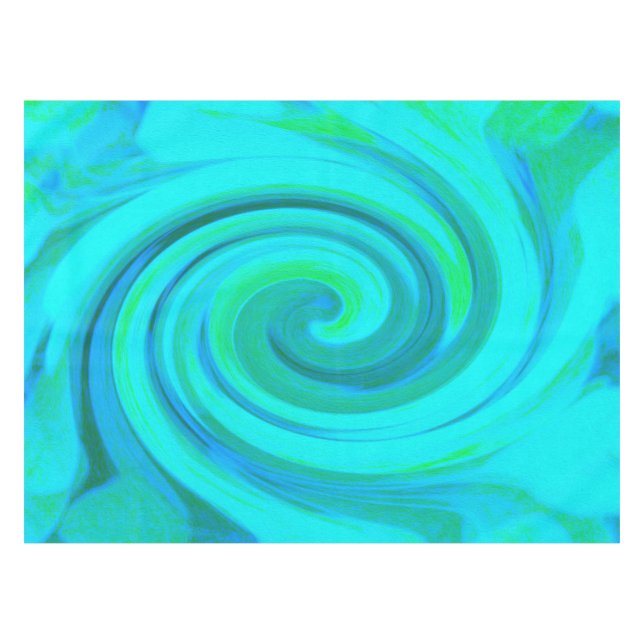 Mantel Groovy Guay Resumen Aqua Liquid Art Swirl (Frente (Horizontal))