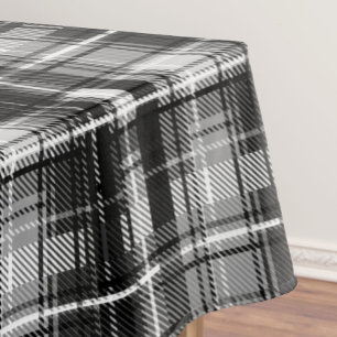 Mantel Grunde Blanco Negro Flannel Tartán Diseño