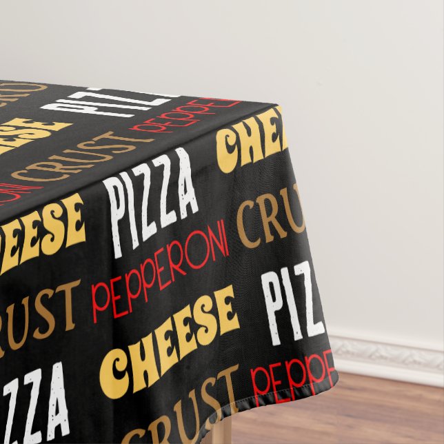 Mantel Guay divertida pizza pepperoni queso crust patrón  (In Situ)