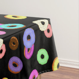 Mantel Guay divertido colorido donuts patrón negro