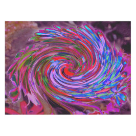 Mantel Guay Red, Blue and Pink Abstract Floral Swirl