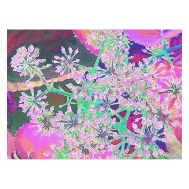 Mantel Guay Resumen de la naturaleza retro en verde rosa  (Frente (Horizontal))