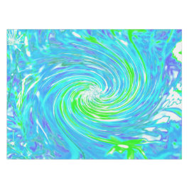 Mantel Guay Resumen Retro Aqua y Lime Green Swirl