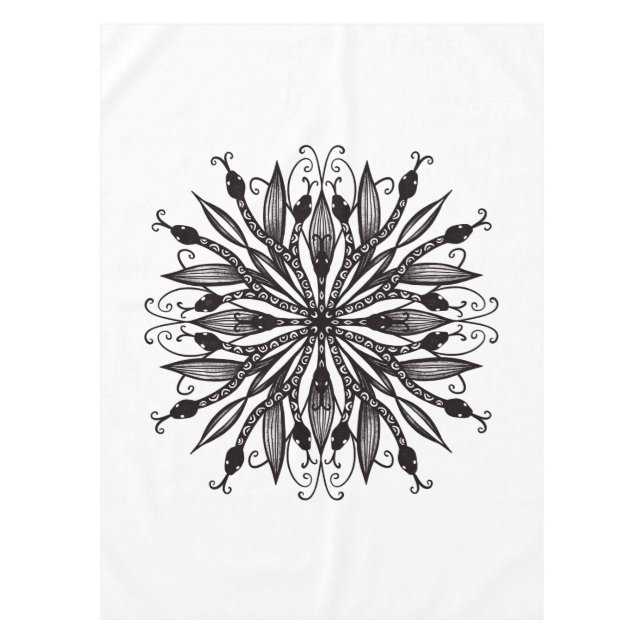 Mantel Guay Snakes Black And White Botantic Gothic (Anverso)