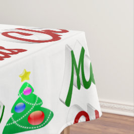 Mantel Guión verde rojo del árbol de navidad
