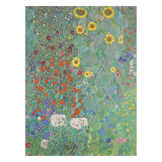 Mantel Gustav Klimt - Jardín de campo con girasoles (Anverso)