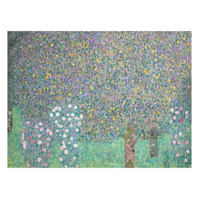 Mantel Gustav Klimt - Rosebushes bajo los árboles (Frente (Horizontal))