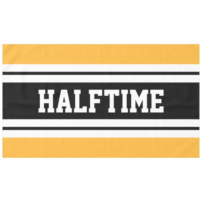 Mantel HALFTIME Sporty Bright Yellow Black Strips (Frente (Horizontal))