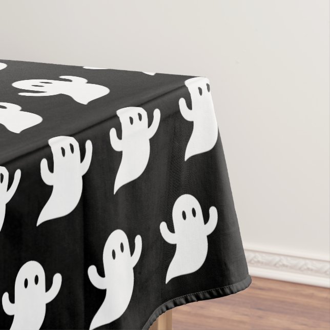 Mantel Halloween Black Boo Ghosts Pattern Spooky Sterry (In Situ)