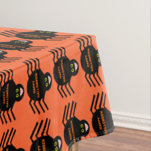 Mantel Halloween Black Spider Tablecloth