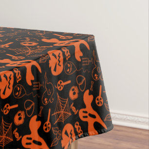 Mantel Halloween Calabaza Cara Jack O Lantern Negro