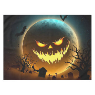 Mantel Halloween/calabaza/luna/otoño