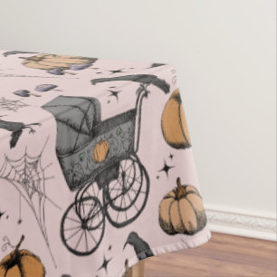 Mantel Halloween con el transporte gótico-rosado de niños