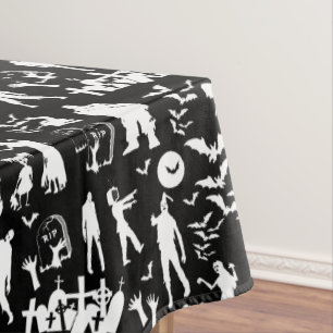 Mantel Halloween de la Colección Zombie Negra y Blanca