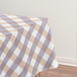 Mantel Halloween de Naranja y Purple Gingham Pattern