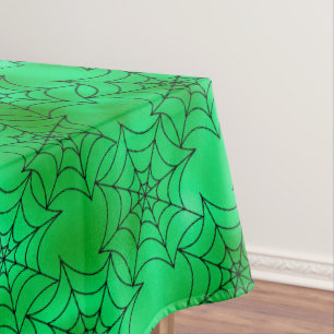 Mantel Halloween de Relieve metalizado verde sin foco y t
