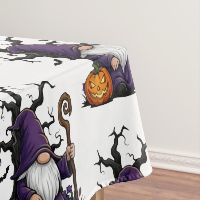 Mantel Halloween Gnome Tablecloth (In Situ)