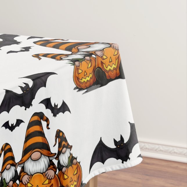 Mantel Halloween Gnome Tablecloth (In Situ)