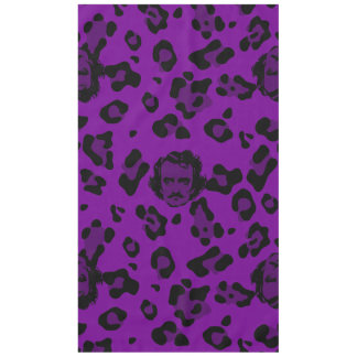 Mantel halloween morado Edgar Allan Poe estampado de leop