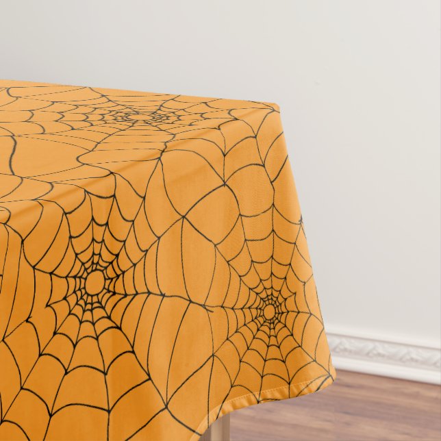 Mantel Halloween Naranja Black Spiders Web Cobwebwebs (In Situ)
