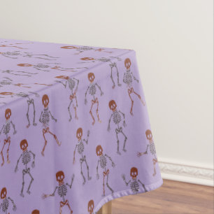 Mantel Halloween Patttern De Esqueletos Danzantes