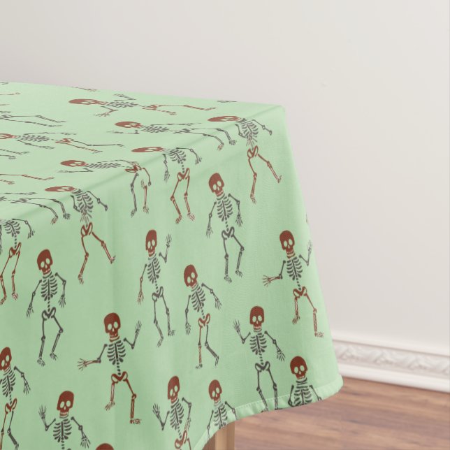 Mantel Halloween Patttern De Esqueletos Danzantes (In Situ)