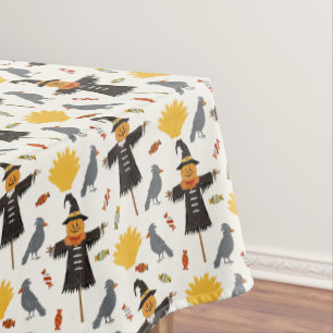 Mantel Halloween Patttern Scary Corn Field Characters