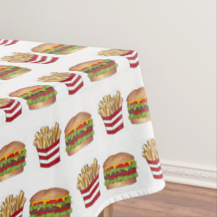 Mantel Hamburguesa clásica de emparejamiento de comida rá