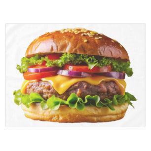 Mantel Hamburguesa con queso apetitosa de SlipperyJoe cru