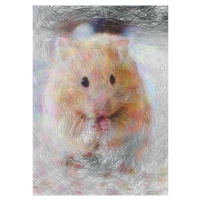 Mantel hámster de animales artísticos (Anverso)