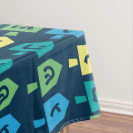 Mantel Hanukkah Dreidel Party Tablecloth