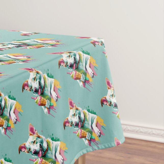 Mantel Happy Dog eating an ice-cream (In Situ)