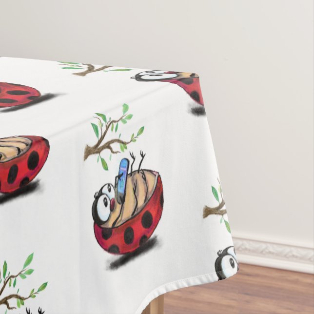 Mantel Happy Ladybug Funny Tablecloth (In Situ)