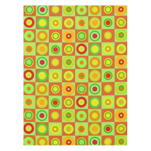 Mantel Happy Retro Modern Polka Dots Circles Op Art 1970