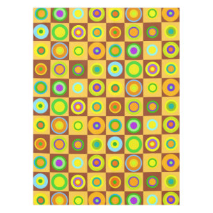 Mantel Happy Retro Modern Polka Dots Circles Op Art 1970