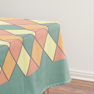 Mantel Harlequina diagonal de vintage en pasteles Monogra
