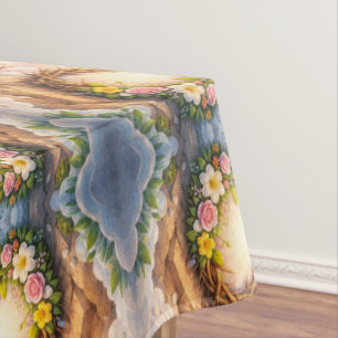 Mantel He Is Risen Religious Floral Crown Easter