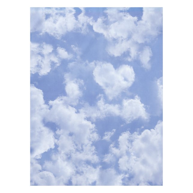 Mantel Heart Cloud Sky Cute Modern Lovely Light Blue Chic (Anverso)