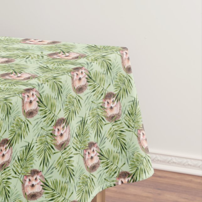 Mantel Hedgehog y hojas verdes (In Situ)