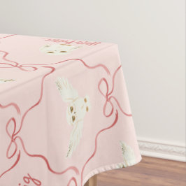 Mantel Hedwig Pink Ribbon Pattern