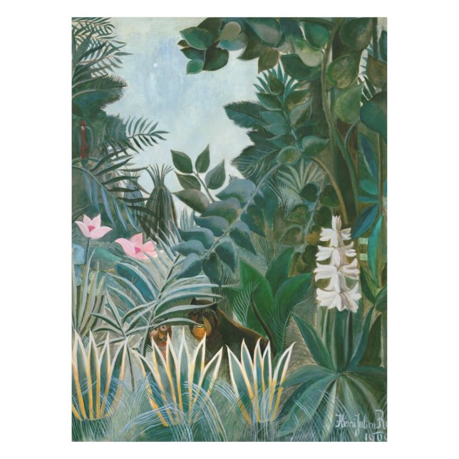 Mantel Henri Rousseau - La jungla ecuatorial (Anverso)