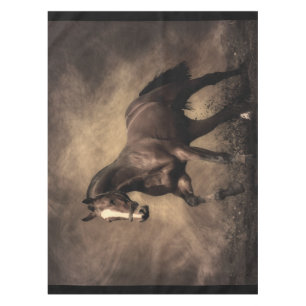 Mantel Hermosa almohada de caballo marrón