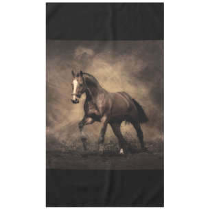 Mantel Hermosa almohada de caballo marrón
