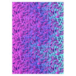 Mantel Hermosa música colorida Swirling Notes Pink Aqua