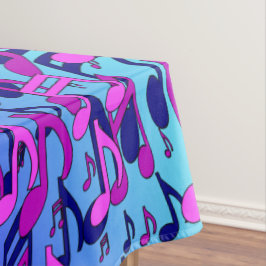 Mantel Hermosa música colorida Swirling Notes Pink Aqua 