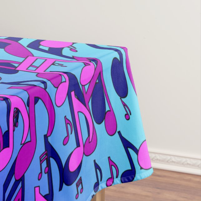 Mantel Hermosa música colorida Swirling Notes Pink Aqua  (In Situ)