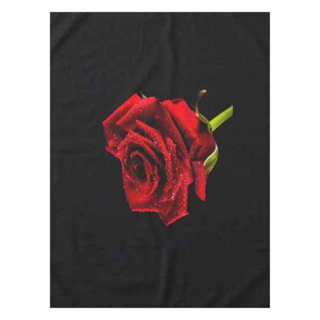 Mantel Hermosa rosa roja (Anverso)