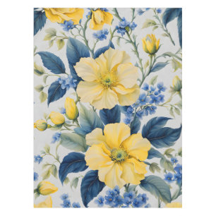 Mantel Hermosas flores amarillas y azules